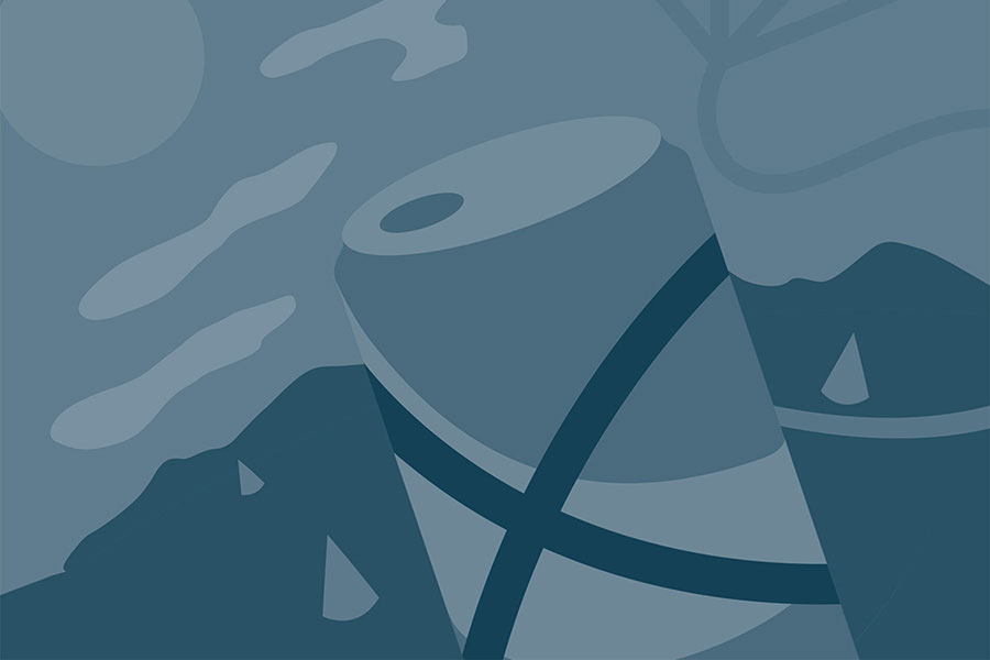 CanSat Cover Image - Blue can on swirling background.