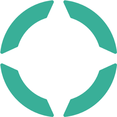 Green circle split into quadrants.