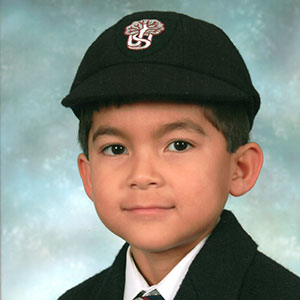 Headshot of Yuki de Pourbaix (age 7).